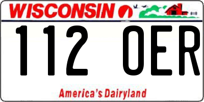 WI license plate 112OER