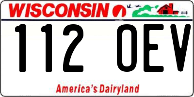 WI license plate 112OEV