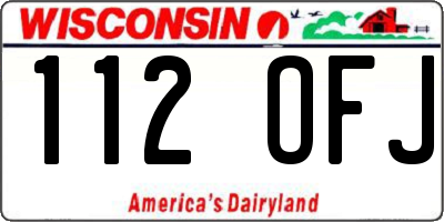 WI license plate 112OFJ