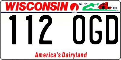 WI license plate 112OGD