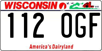 WI license plate 112OGF