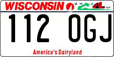 WI license plate 112OGJ