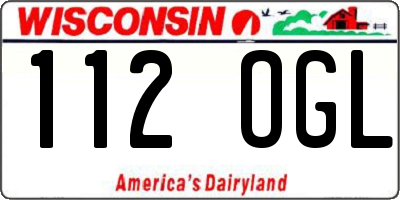WI license plate 112OGL