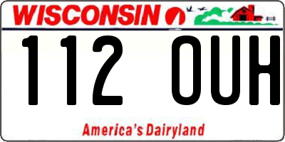 WI license plate 112OUH