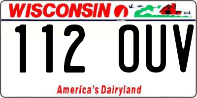 WI license plate 112OUV