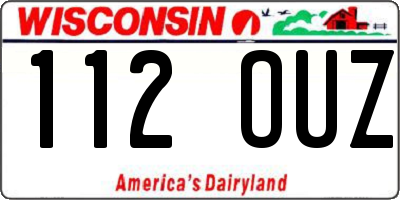 WI license plate 112OUZ