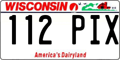 WI license plate 112PIX