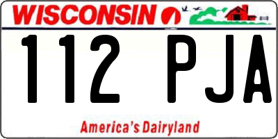 WI license plate 112PJA