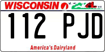 WI license plate 112PJD
