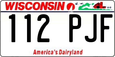 WI license plate 112PJF