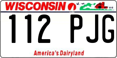 WI license plate 112PJG