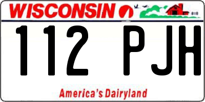 WI license plate 112PJH