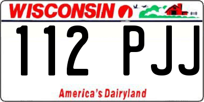 WI license plate 112PJJ