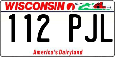WI license plate 112PJL