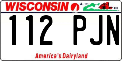 WI license plate 112PJN