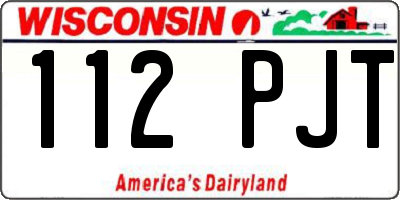 WI license plate 112PJT