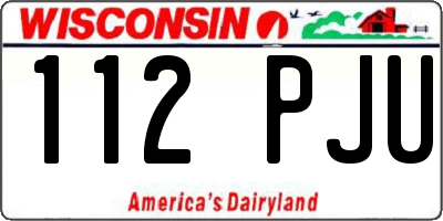 WI license plate 112PJU