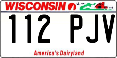 WI license plate 112PJV