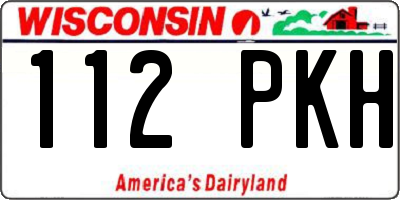 WI license plate 112PKH