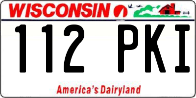 WI license plate 112PKI