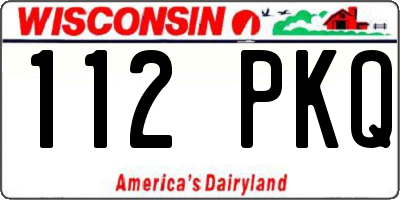 WI license plate 112PKQ