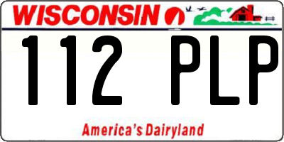 WI license plate 112PLP