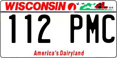WI license plate 112PMC