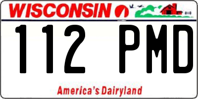 WI license plate 112PMD