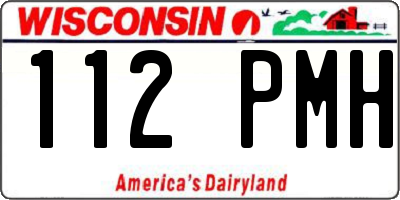 WI license plate 112PMH