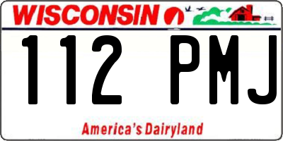 WI license plate 112PMJ