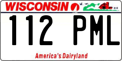 WI license plate 112PML