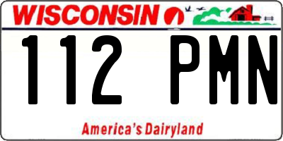 WI license plate 112PMN