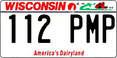 WI license plate 112PMP