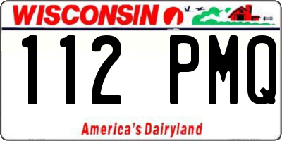 WI license plate 112PMQ