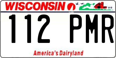 WI license plate 112PMR