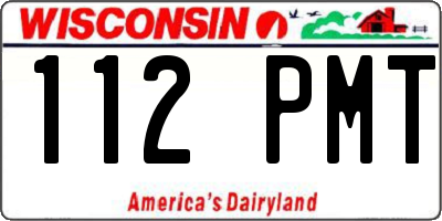 WI license plate 112PMT