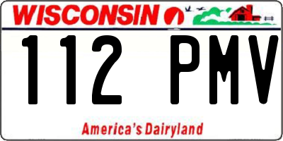 WI license plate 112PMV
