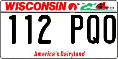 WI license plate 112PQO