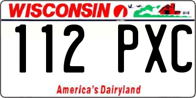 WI license plate 112PXC