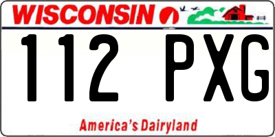 WI license plate 112PXG