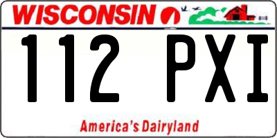 WI license plate 112PXI