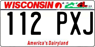 WI license plate 112PXJ