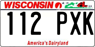 WI license plate 112PXK