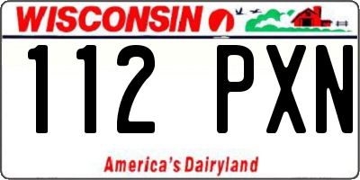 WI license plate 112PXN