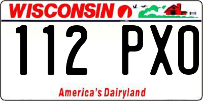 WI license plate 112PXO