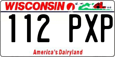 WI license plate 112PXP