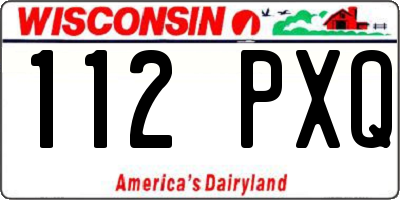 WI license plate 112PXQ