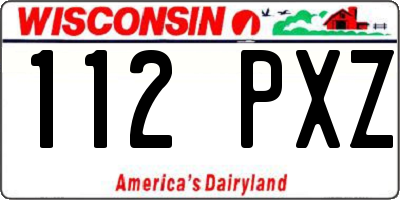 WI license plate 112PXZ