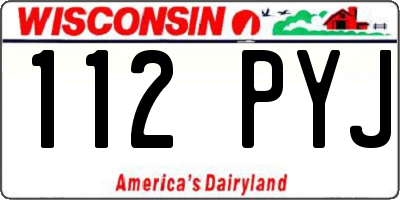 WI license plate 112PYJ