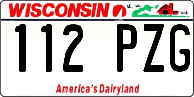 WI license plate 112PZG